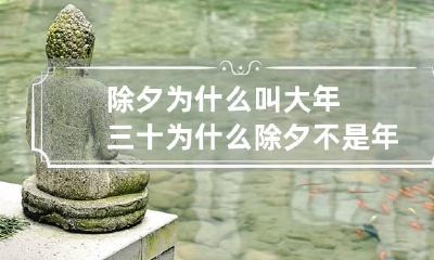 除夕为什么叫大年三十 为什么除夕不是年三十