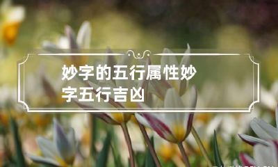 妙字的五行属性 妙字五行吉凶