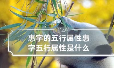 惠字的五行属性 惠字五行属性是什么?