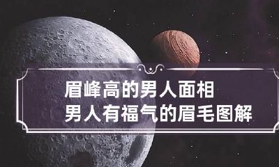 眉峰高的男人面相 男人有福气的眉毛图解