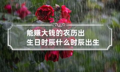 能赚大钱的农历出生日时辰 什么时辰出生最有钱