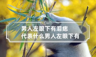 男人左眼下有泪痣代表什么 男人左眼下有痣相最准图