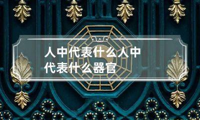 人中代表什么 人中代表什么器官