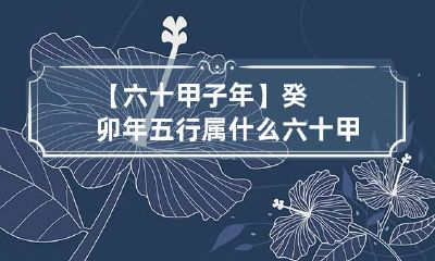 【六十甲子年】癸卯年五行属什么 六十甲子五行属相对照表及生年命运