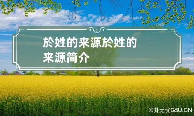 於姓的来源 於姓的来源简介