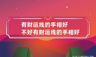 有财运线的手相好不好 有财运线的手相好不好图片