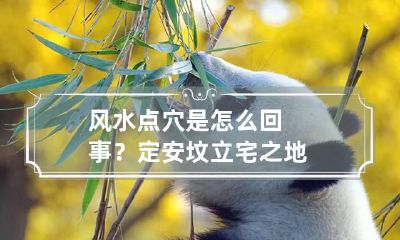 风水点穴是怎么回事?定安坟立宅之地