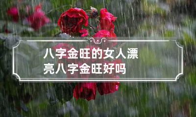 八字金旺的女人漂亮 八字金旺好吗