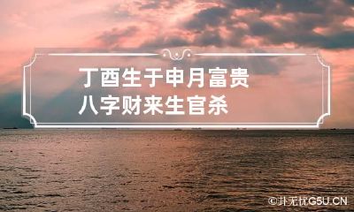 丁酉生于申月富贵八字 财来生官杀