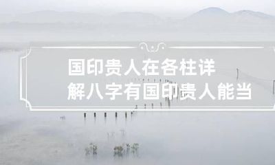 国印贵人在各柱详解 八字有国印贵人能当官吗