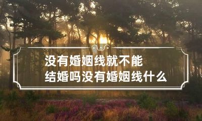 没有婚姻线就不能结婚吗 没有婚姻线什么意思