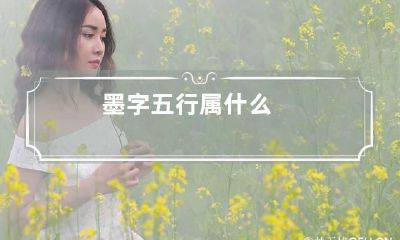 墨字五行属什么