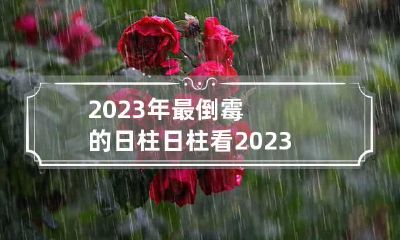 2023年最倒霉的日柱 日柱看2023年必结婚的女命