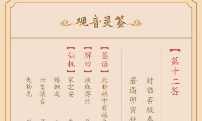 观音灵签十号(观音灵签10号签解签)