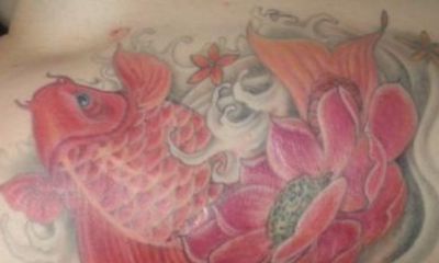 招财鱼纹身图(锦鲤纹身纹在哪里招财)