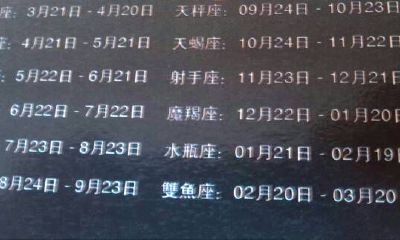 阴历星座表分别是几月几日出生的(阴历星座月份表)