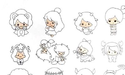 画十二星座白羊座(画十二星座的萌少女白羊座)