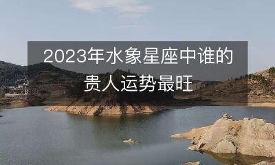 在2023年的水象星座中,哪位星座能够拥有最为强劲的贵人运势呢?