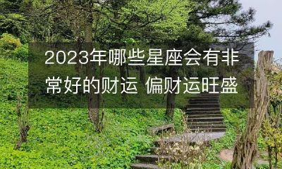2023年以偏财运旺盛为主要特征的星座中,哪些将会呈现出非常亮眼的财运表现?