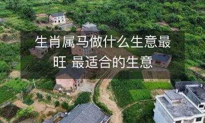 生肖属马做什么生意最旺 最适合的生意