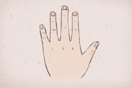 右手无名指有痣的女孩 具体分指节 2