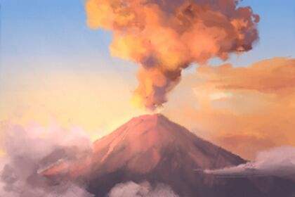 菲律宾火山爆发，蘑菇云现象，发出第4次警告