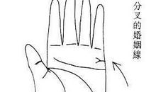 婚姻线分叉的女人手相