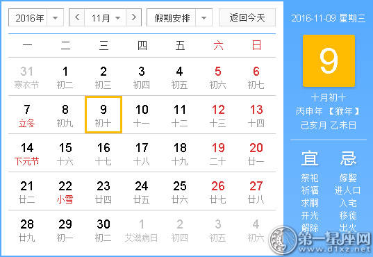 当时，祝你好运：2016年11月9日