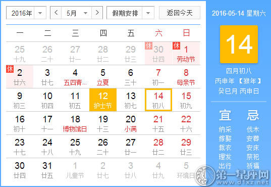 佛陀生日的哪一天：4月八日