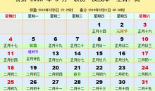 2018年3月择吉吉凶预报(3月1日—31日)