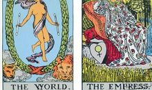 塔罗牌世界与女皇的组合