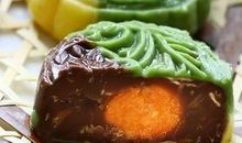 属于狮子座的桂花莲蓉蛋黄五彩冰皮月饼DIY