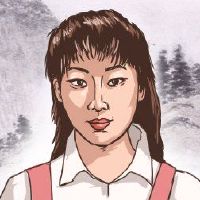 孩子们有一个少数少妇的手