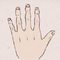 女人的爱的手以掌心的掌心为特征。