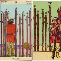 塔罗牌上叠九个阳性压下