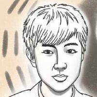 The women's face of the lips and thin lips