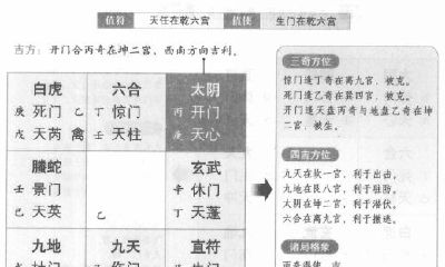 详解奇门遁甲阴遁四局中的戊癸日丙辰时盘奥秘