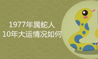描述1977年属蛇人10年大运的情况：富有挑战性的1977年属蛇人10年大运的表现如何？