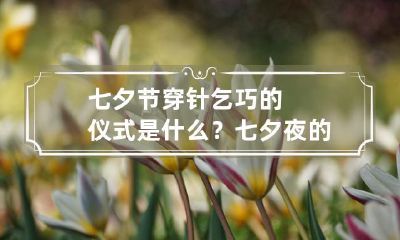 什么是七夕节上穿针乞巧的传统仪式？另外，七夕夜的月相是什么？