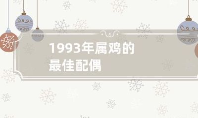 寻找1993年出生的属鸡人最适合的人选：探索其最佳配偶的特征与条件