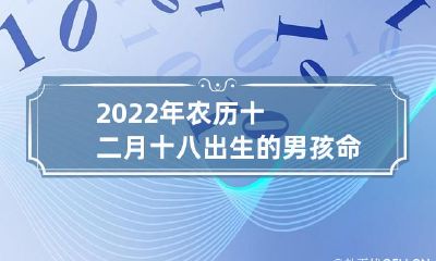 2022年出生、阳历转农历后十二月十八日诞生的男孩，未来命运如何？