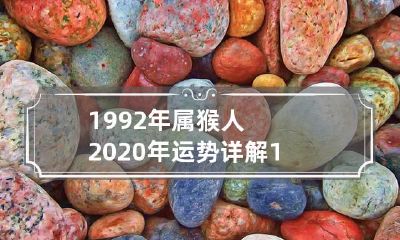 大揭秘：详解1992年属猴人在2020年的全年运势、事业、财运、感情、健康、人际关系及发展前景！