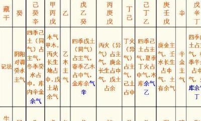 地支藏干和十神的速记方法与如何确定身旺身弱