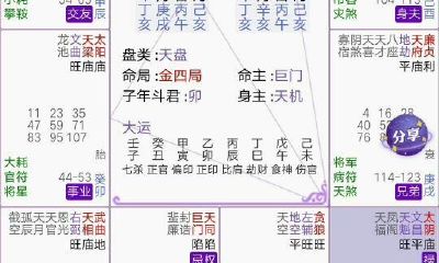 紫薇斗数之贵格分析