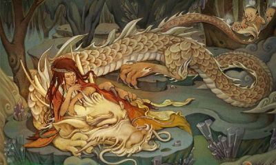 梦见龙在风吹雨打雷电中航行