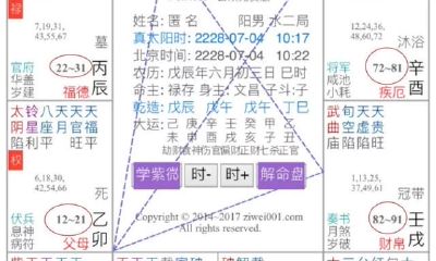 紫微斗数：命盘分析流程②（十年大运、流年、一臂之力）