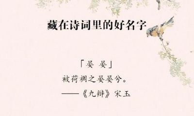 藏在古诗词里的好的名字，宝宝起名