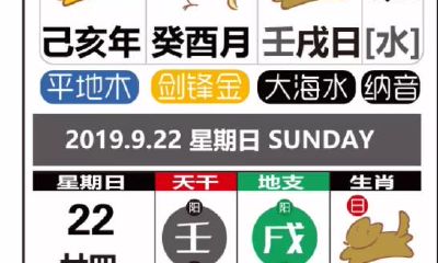 2019.9.22日癸酉月壬戌日