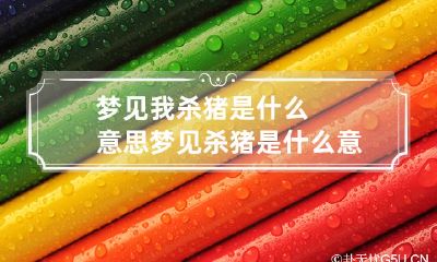 梦见我杀猪是什么意思 梦见杀猪是什么意思,好不好,代表什么