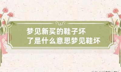 梦见新买的鞋子坏了是什么意思 梦见鞋坏了买新鞋是什么意思